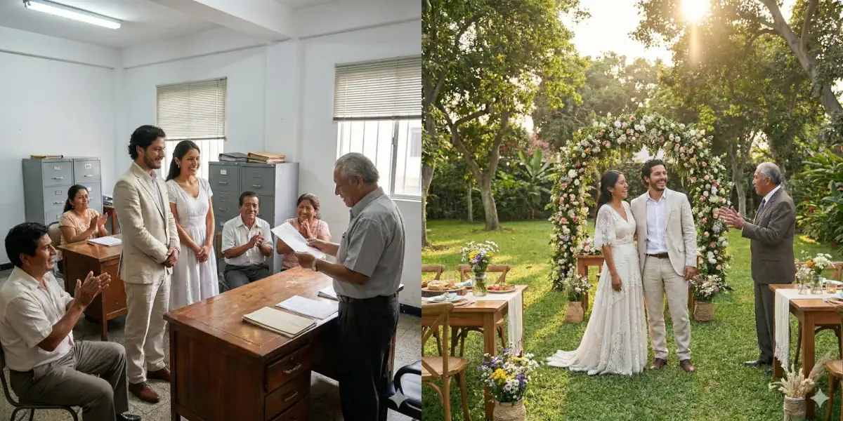 Comparación entre boda civil y ceremonia humanista